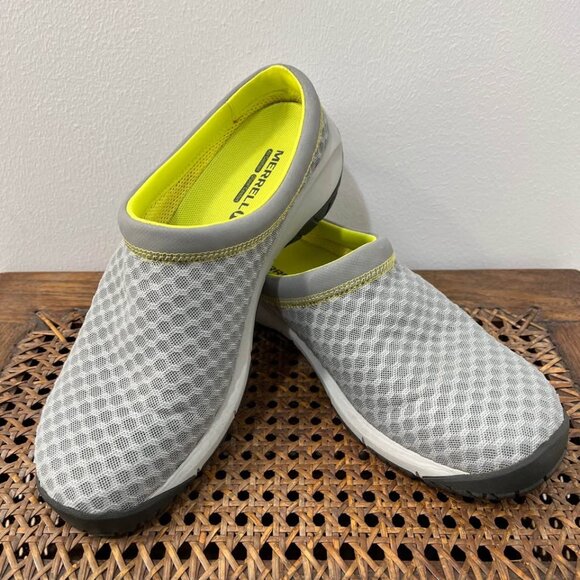 Size 9 Merrell Gray Drizzle Breeze Slip-On Comfortable Easy Wear Walking Shoe - Picture 5 of 9